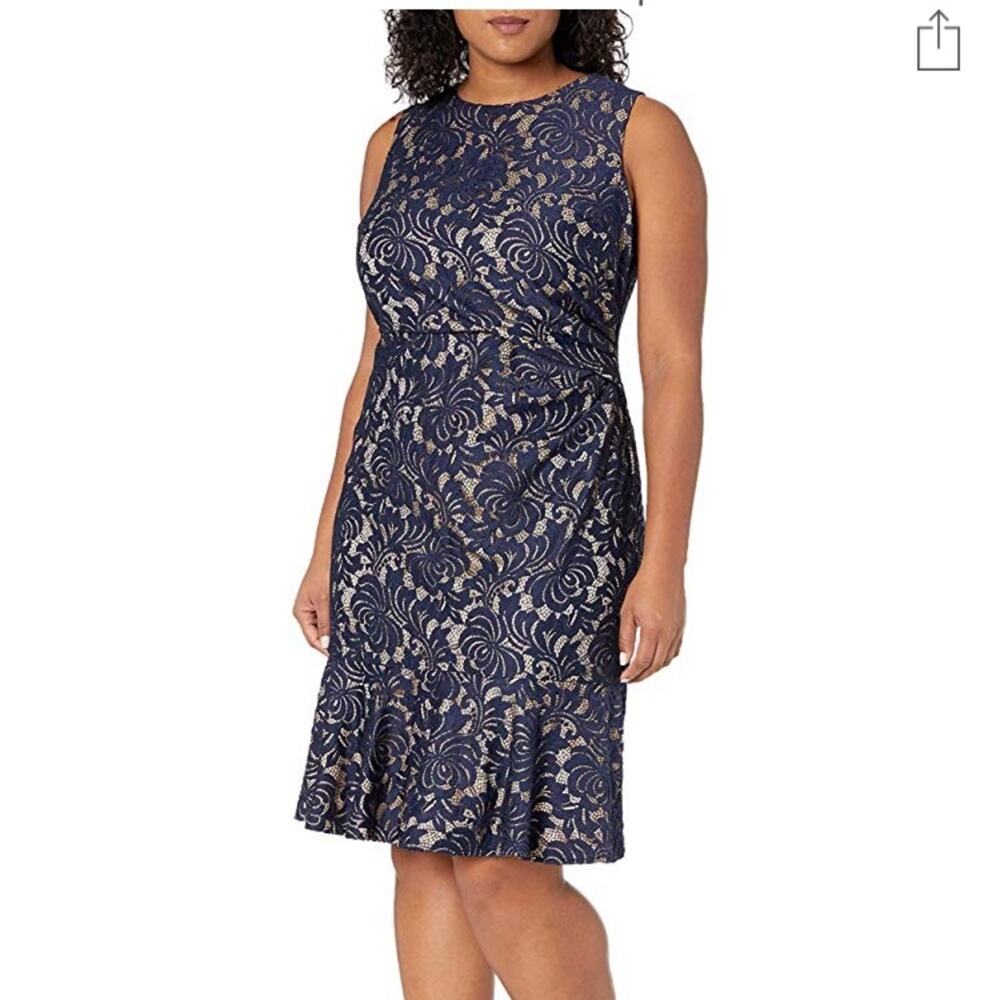 NWT Eliza J Women’s Plus Size Dress Navy size 16